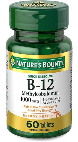 Vitamina B12 1000 Mcg Nature's Bounty 60 Tabletas