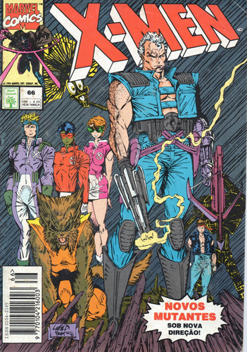 X-men N° 66 - Novos Mutantes Sob Nova Direção! - 84 Páginas Em Português - Editora Abril - Formato 13,5 X 19 - Capa Mole - 1994 - Bonellihq Cx01 Fev24