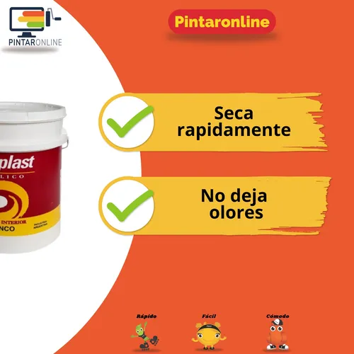 Latex Acrilico Duraplast Interior Exterior Blanco Mate 10 Lt