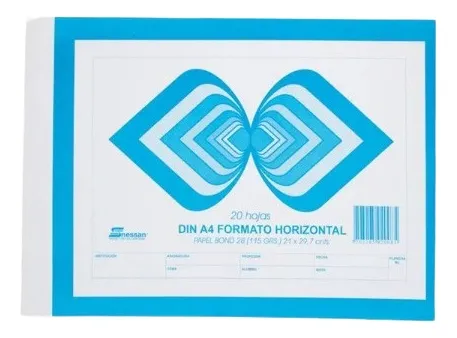 Set X 6 Block Din A4 Formato Horizontal X 20 Hojas