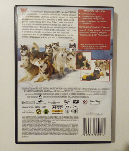 Dvd Rescate En La Antartida 2006 Original Disney (Usado)