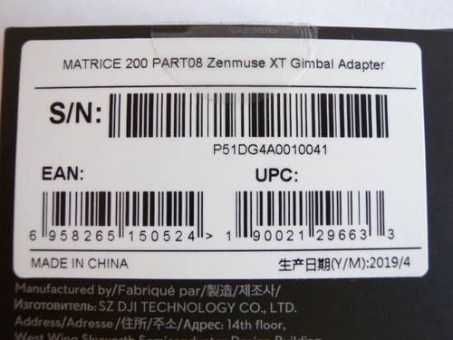 Adaptador Gimbal Dji Part 8 Matrice Zenmuse Xt X5 Inspire Sp