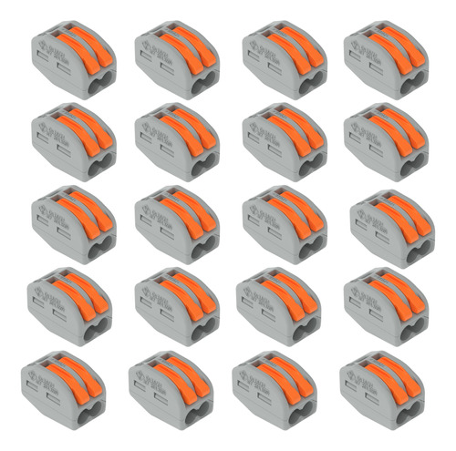 20x Conector Wago Emenda 2 Entradas Fio 6mm 400v/32a 222-412