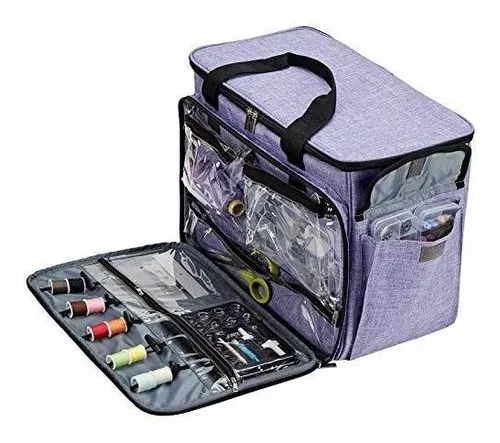 Homest - Caja de transporte de máquina de coser; bolsa universal con correa  para el hombro, compatible con la mayoría de las máquinas estándar Singer