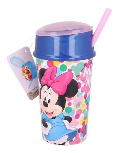 Vaso Infantil Porta Cereal Minnie Mouse Disney Original 396