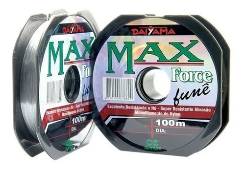 Linha De Pesca Maruri Dayama Max Force 0,21mm-5,5lb - 100mts Cor Cinza