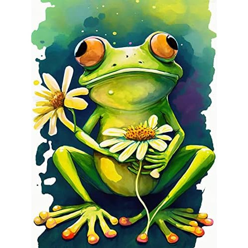 Diamond Painting Kits Cute Big-eyed Frog, Diamond Paint...