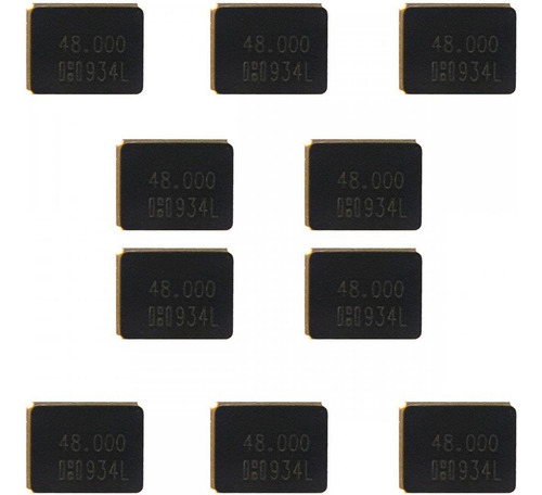 Kit 10 Cristal Oscilador 48mhz 8pf 30ppm E3fb48.0000f08c33