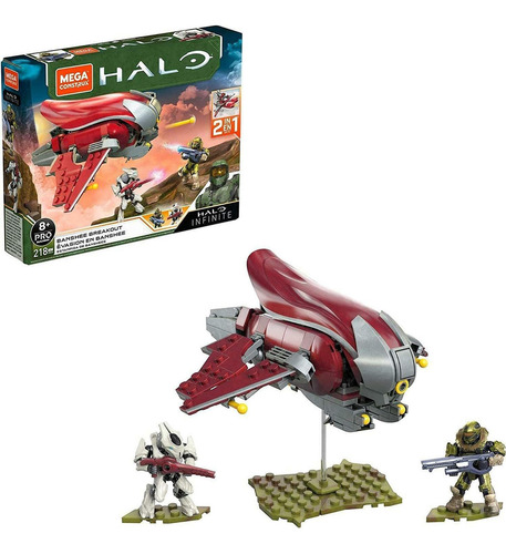 Vehículo Banshee Mega Construx Halo Infinite Con 2 Figuras