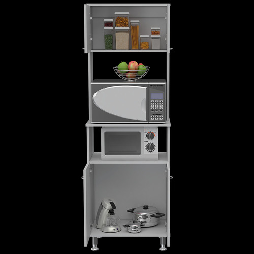 Mueble Microondas 4 Puertas Fm-011b Blanco