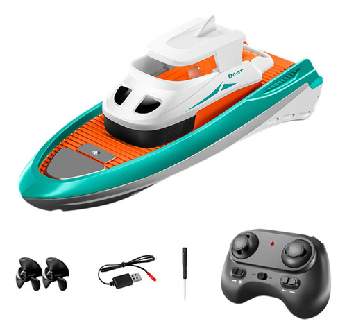 Barco Rc 1/32 Para Niños, Barco De Control Remoto, Naranja