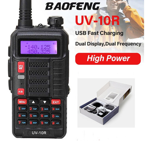 Walkie Talkie Baofeng UV10r de largo alcance 10w