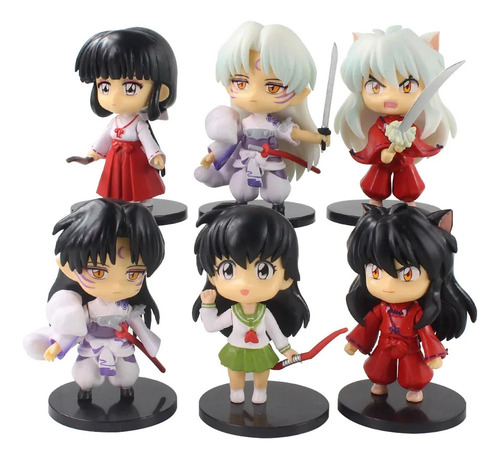 Maqueta De Acción Con Personajes De Inuyasha, 6 Unidades, Ve