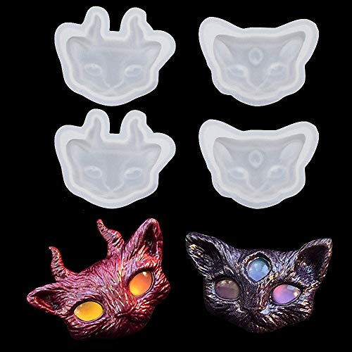 4 Unids/set De Moldes De Resina De Silicona Para Gatos Peque