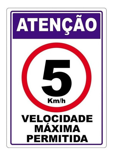 Velocidade Máxima Permitida Adesivo 5km Por Hora