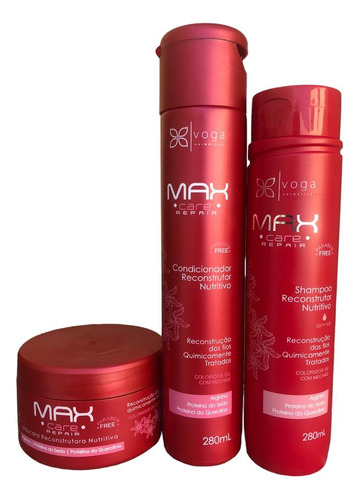 Kit Shampoo Condicion Mascara Nutritivo Max Care Repair Voga