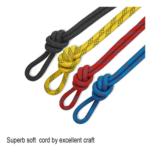 Cuerda Estática Para Escalada Aoneky 10 Mm Incendio Negro 2