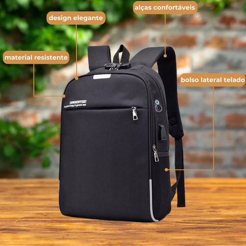 Hx Mochila Antirrobo Con Salida Para Portátil, Cable Usb Auxili