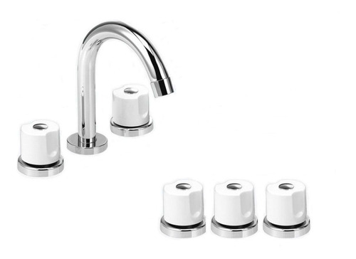 Imagen 2 de 5 de Griferia Lavatorio Bidet Malba Peirano Blanco P