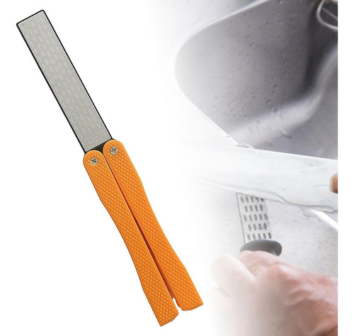 Afilador De Cuchillos De Bolsillo Portátil Naranja