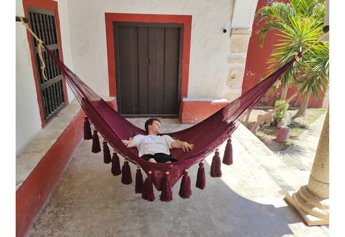 Hamaca Tulum Merlot, Xl, Algodón