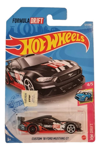 Hot Wheels N° 127 Custom '18 Ford Mustang Gt 4/5 Hw Drift 