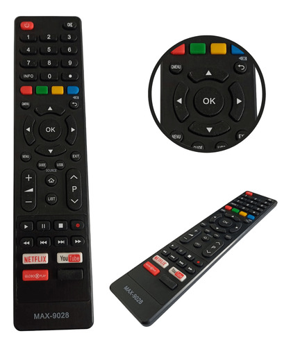 Kit 10 Controle Remoto Compatível Com Tv Philco Smart 9028