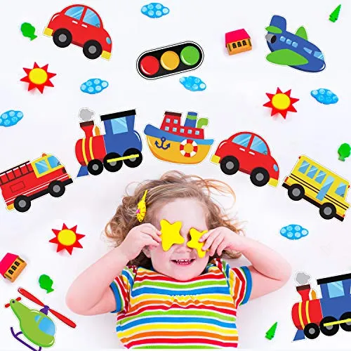 40 Piezas De Recortes De Decoraciones De Transporte Car...