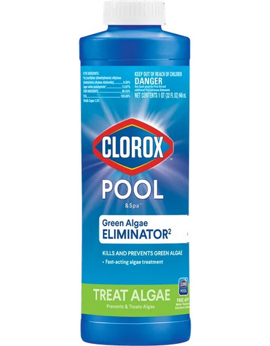 Clorox Pool & Spa Algas Verdes Eliminator, 1-quart 42032clx