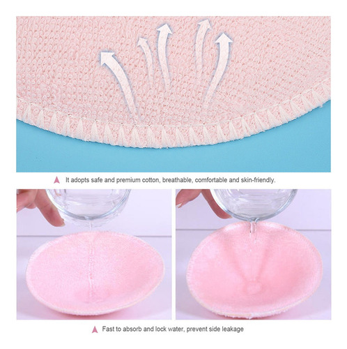 - Almohadilla De Lactancia Reutilizable, 6 Piezas, Lavable,