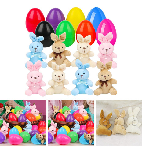 ) Pascua Huevo Y Juego De Peluche Juego De Juguetes Para 8