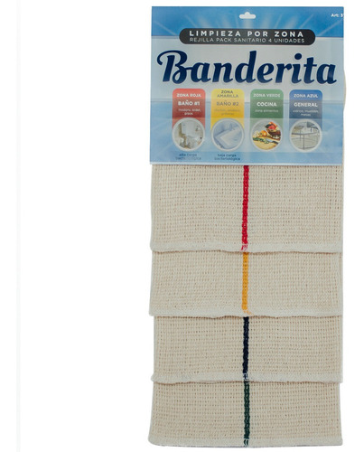 Paño Rejilla Multiuso Trapo Pack X4 Cocina Baño Silvetex