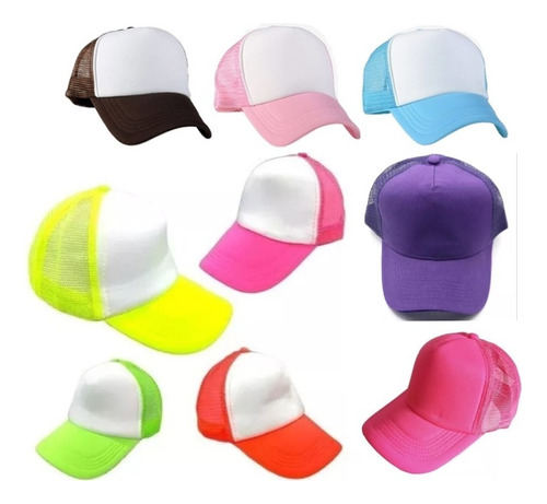 Gorra Trucker Varios Colores Carioca P/ Sublimar X 10 Gorro