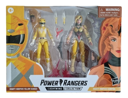 Figuras Power Ranger Yellow + Scorpina Lightning Collection
