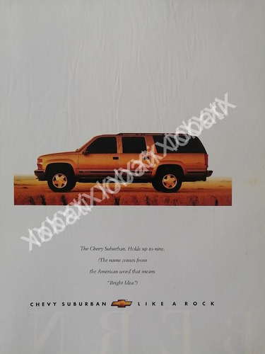 Cartel Retro Autos Chevrolet Suburban 1994 /929