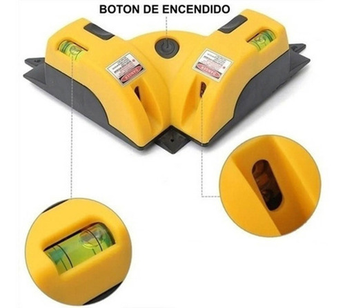 Nivel Laser Escuadra 8 Mts Barovo 90° 2 Burbuja Cerámica Cuo