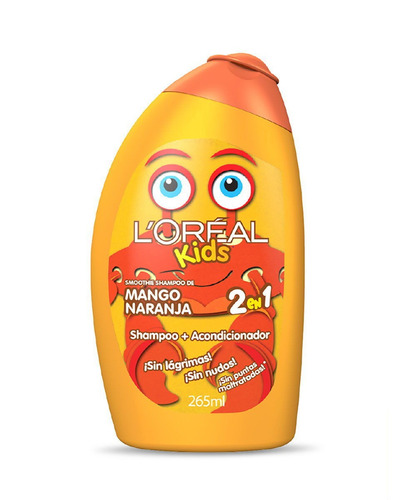 Imagen 1 de 1 de Shampoo 3 en 1 L'Oréal Paris Kids Mango Naranja 265 ml