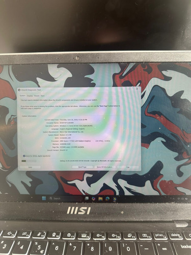 Notebook Msi Modern Ry7-7730u@4.5ghz 16gb 512gbssd Negro (Usado)