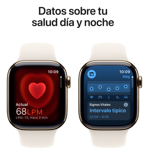 Apple Watch S10 Gps + Cellular 46mm M/l Titanio Color Oro Oro Correa Deportiva Blanco Estelar Titanio, Oro