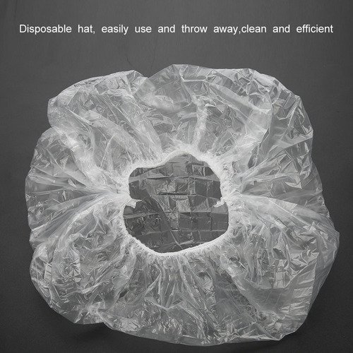 Gorro Ducha Impermeable Transparente Desechable 100 Piezas