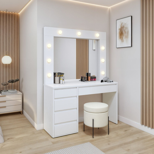 Penteadeira Camarim 100% Mdf 184 X 136cm Anne Wt