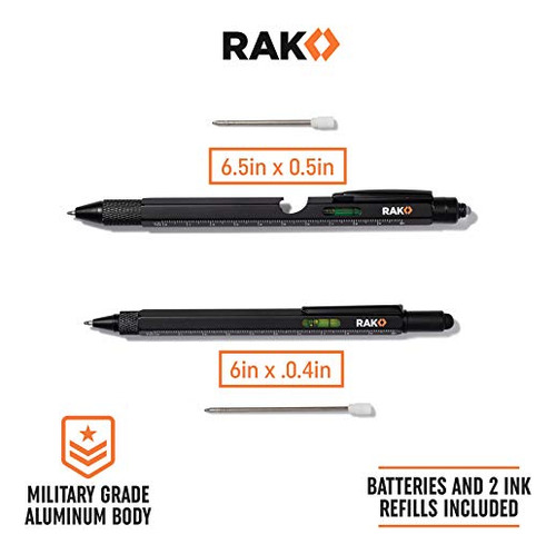 Pluma Multiherramienta Rak 2-pack - Plumas Multiusos Con Luz
