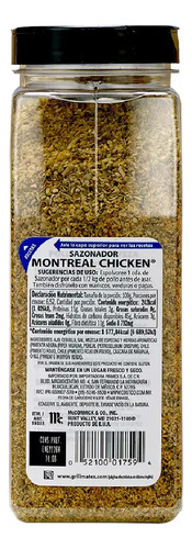 Sazonador Estilo Montreal Para Pollo 652 G, Mccormick