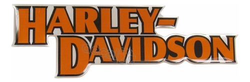 Adesivo Compatível Harley Davidson Resinado 3,5x11 Cms Rs26 Cor Harley Davidson Laranja Resinado