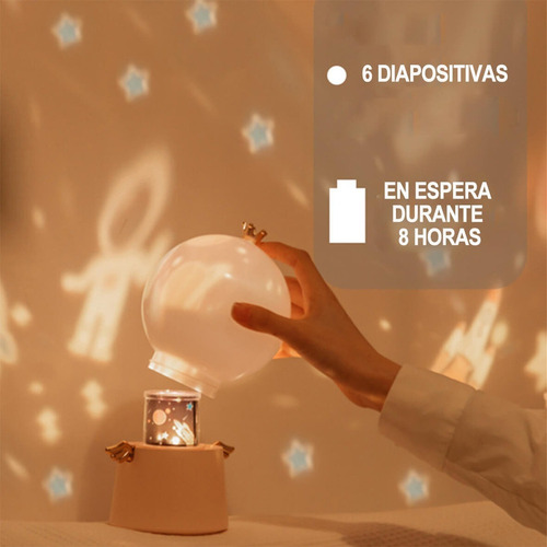 Lámpara De Ángel Giratoria Con Reflector For Niños, Luz