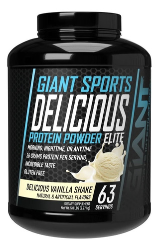 Proteina Giant Sports Delicious Elite 5 Lb 2.27 Kg 63 Serv Sabor Vainilla