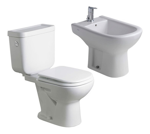 Sanitarios Ferrum Bari Inodoro Mochila Doble Bidet 1a Tapa