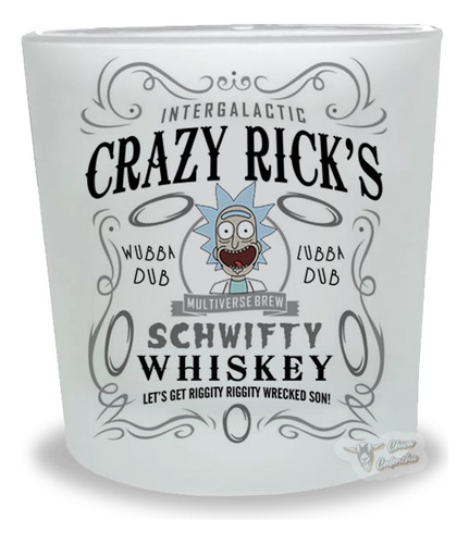 Vaso De Whisky Rick And Morty Crazy Rick's - En Caja