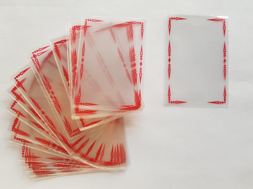 Pack 50 Micas Protectoras Cartas Yugioh | Transparente Rojo