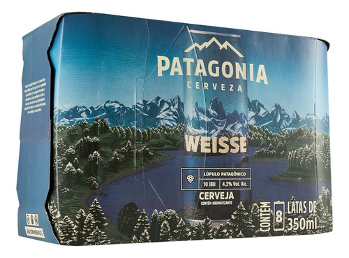Cerveja Weisse Patagonia Lata 350ml Com 8 Unidades